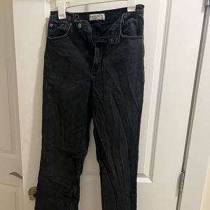 Abercrombie 90s straight ultra high rise black